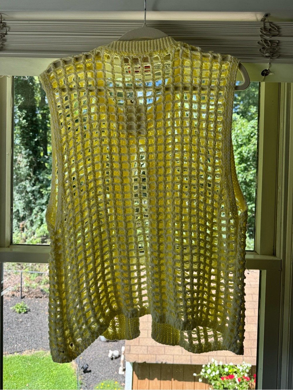 Anthropologie Cream Open-Knit Sleeveless Sweater Vest - Unbranded - Picture 7 of 8